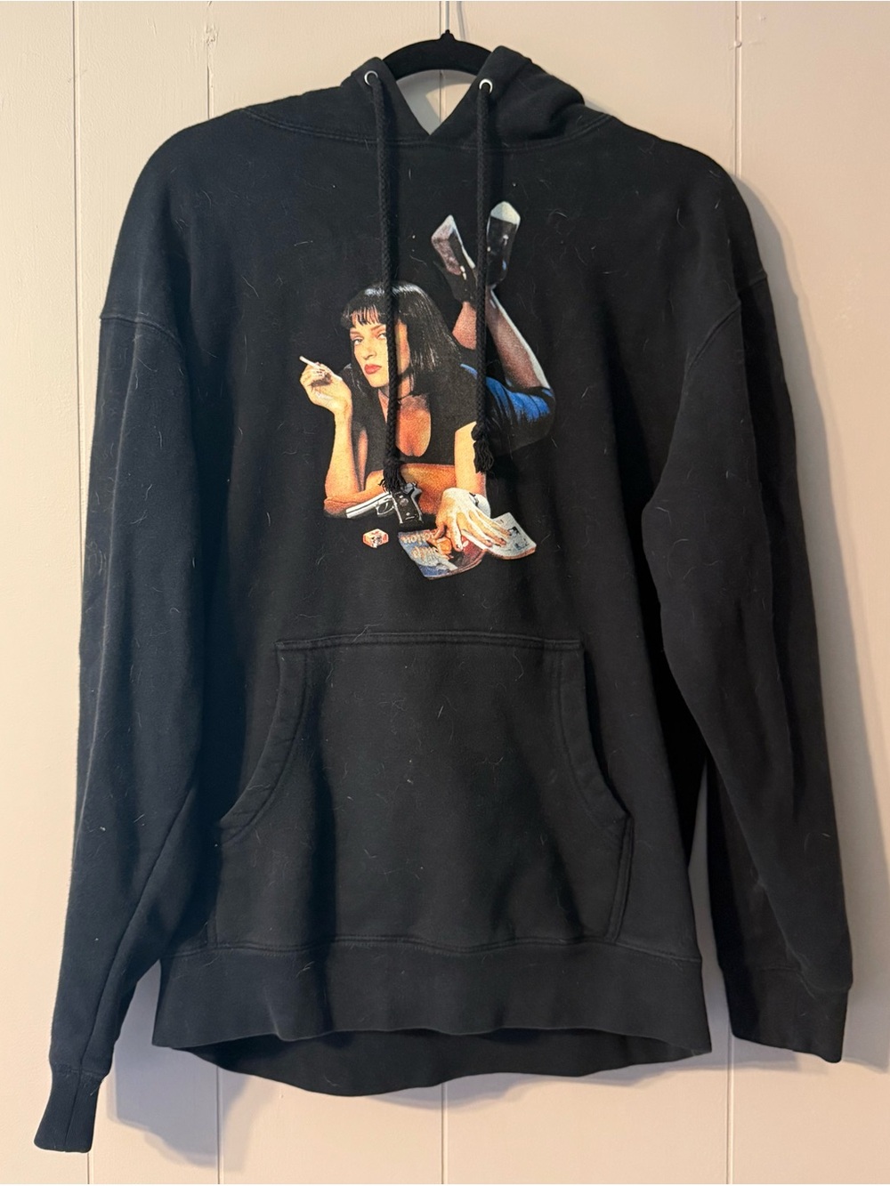 HUF x Pulp Fiction Mia Wallace Hoodie Medium Black Movie Graphic 2019